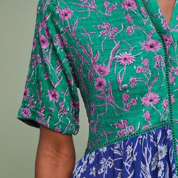 Anthropologie Akemi + Kim Veria Floral Peplum Tunic Top XSP - Picture 3 of 6